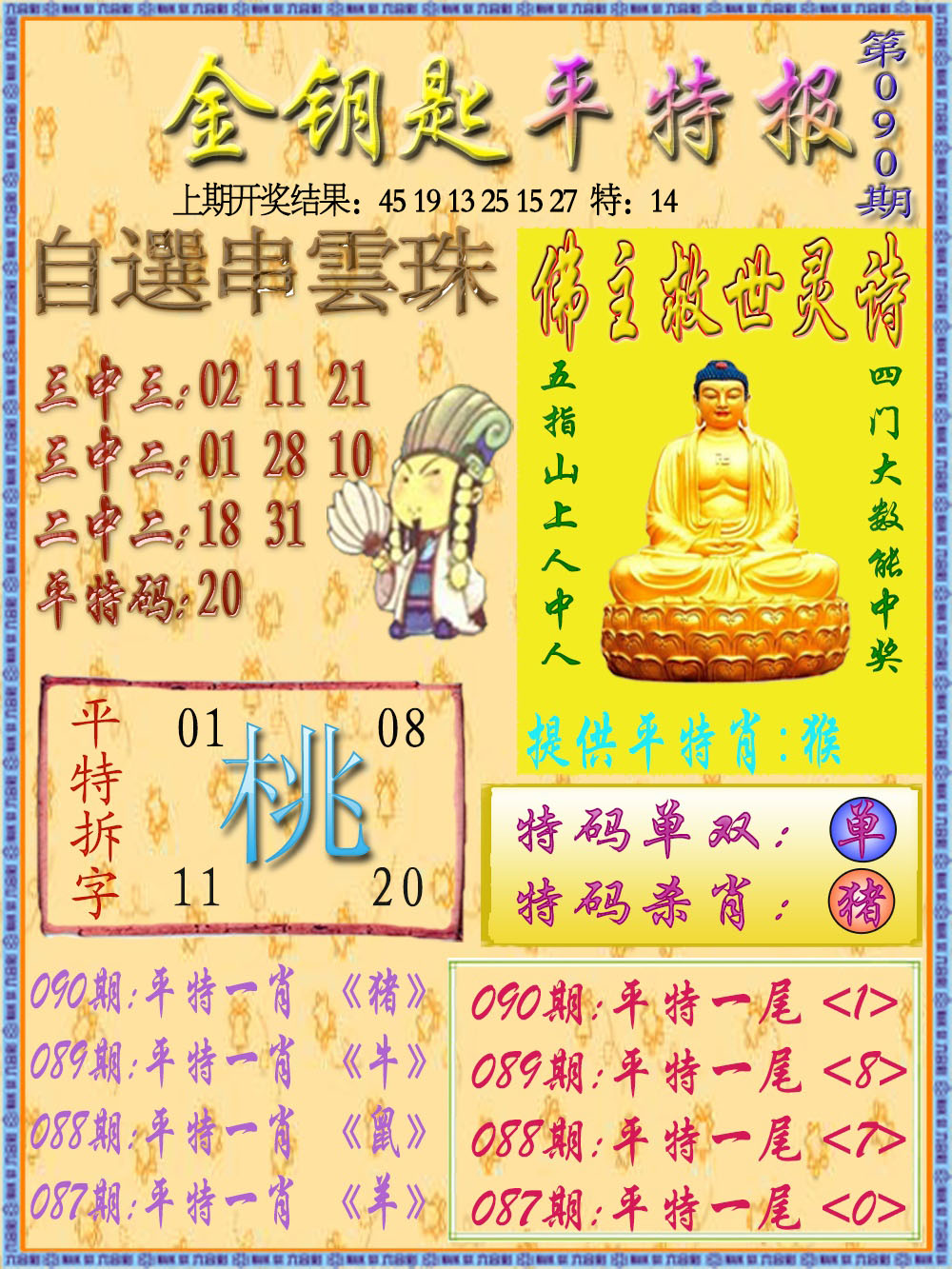 090期金钥匙平特报[图]