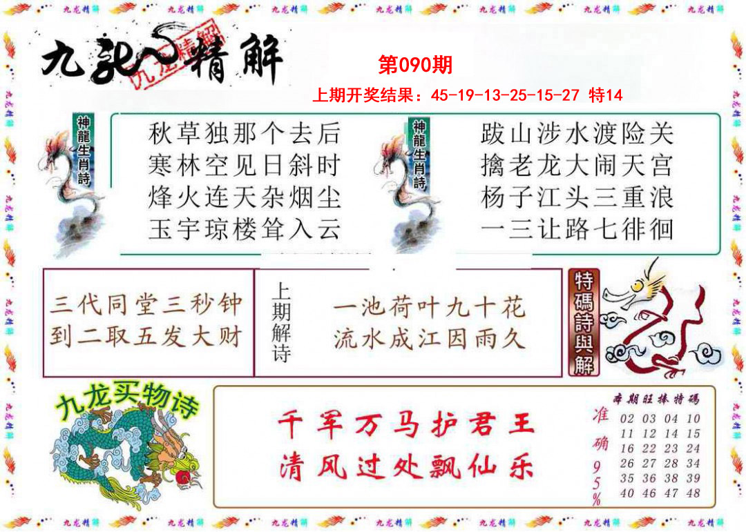 090期九龙精解[图]