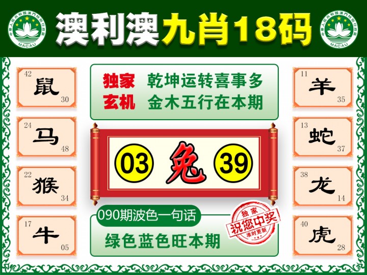 090期澳利澳九肖[图]