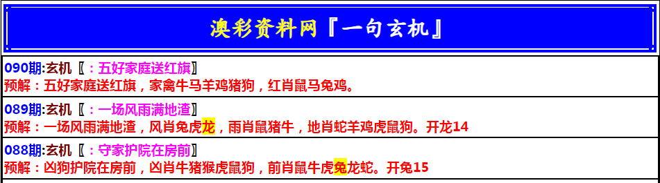090期澳门一句玄机[图]