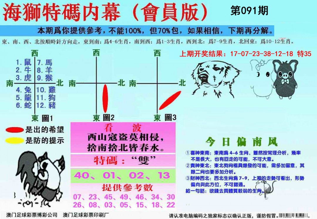 091期海狮特码会员报[图]