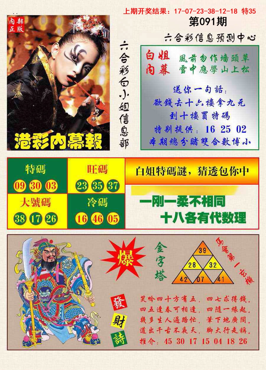 091期港彩内幕报[图]