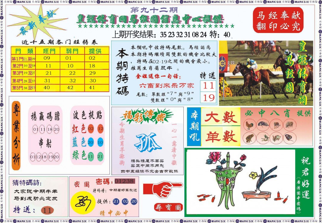 092期体育网马经图[图]