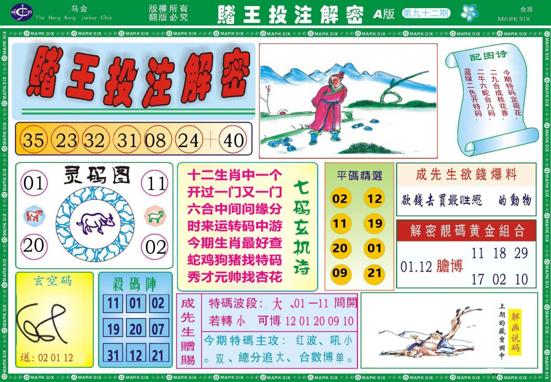 092期赌王投注解密[图]