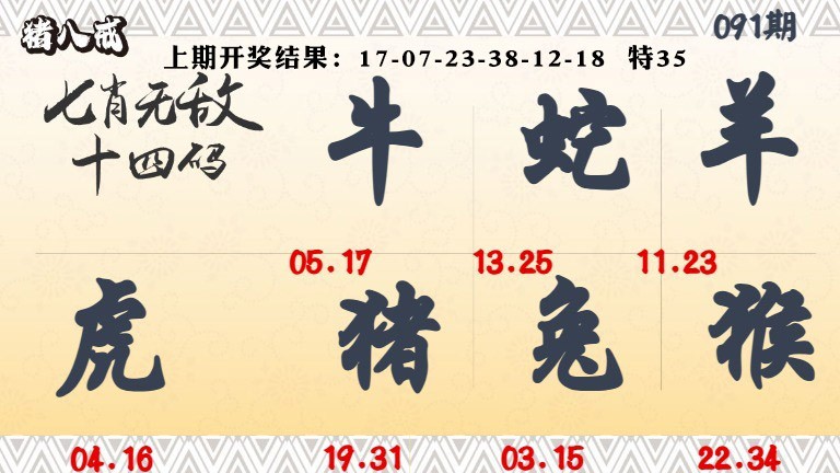 091期七肖无敌14码[图]
