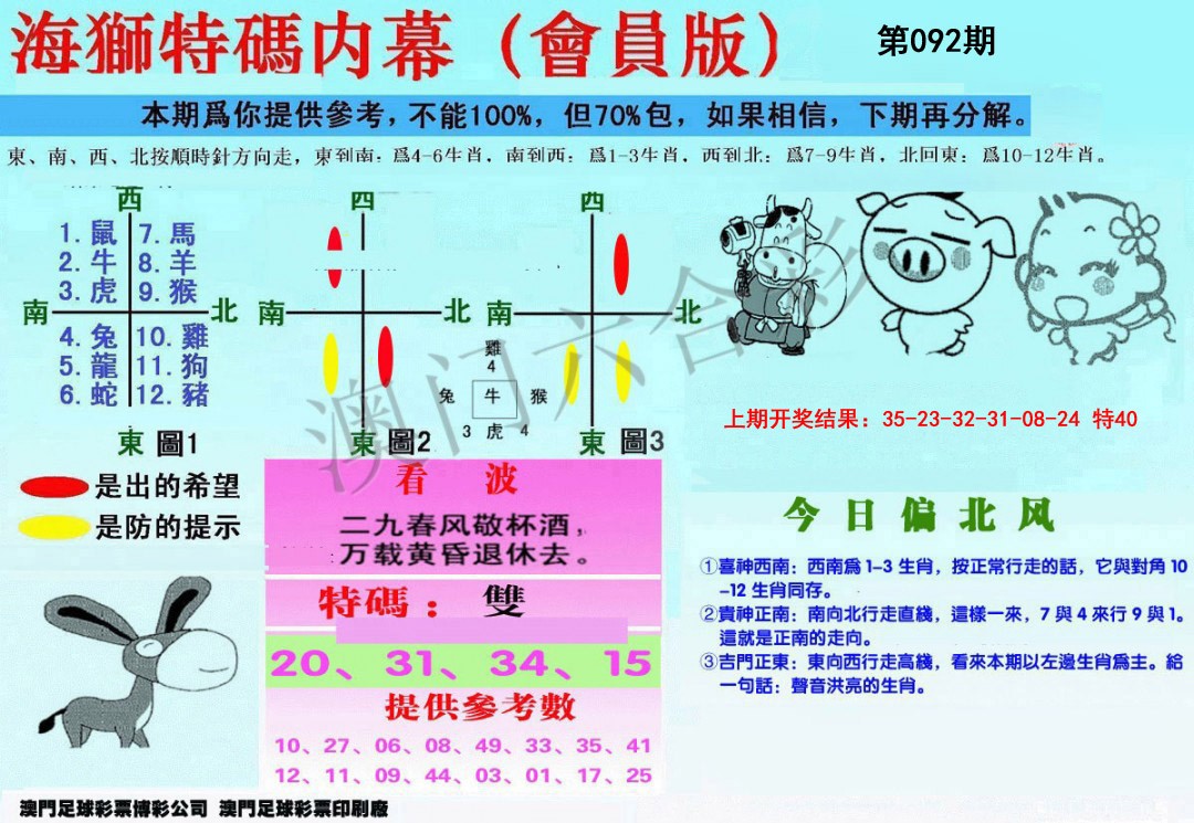 092期另版海狮特码内幕报[图]