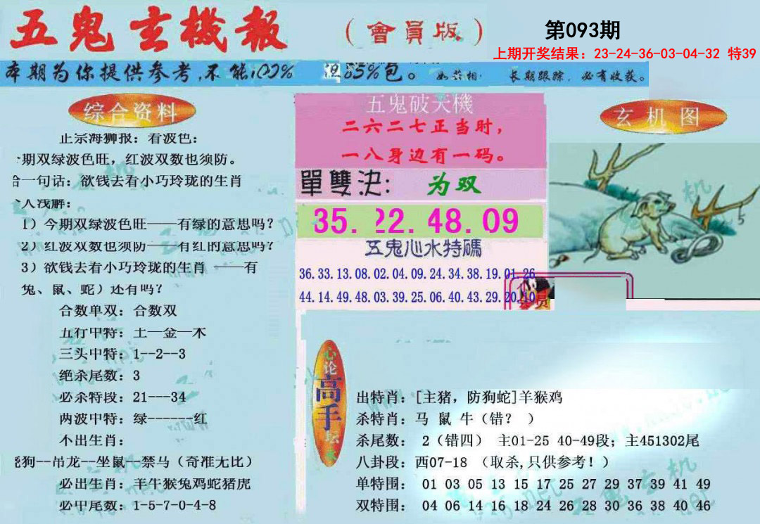 093期新五鬼玄机[图]