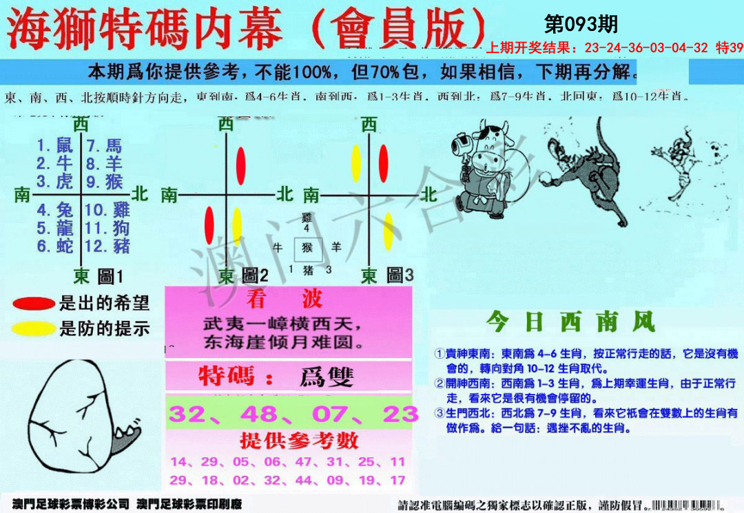 093期另版海狮特码内幕报[图]