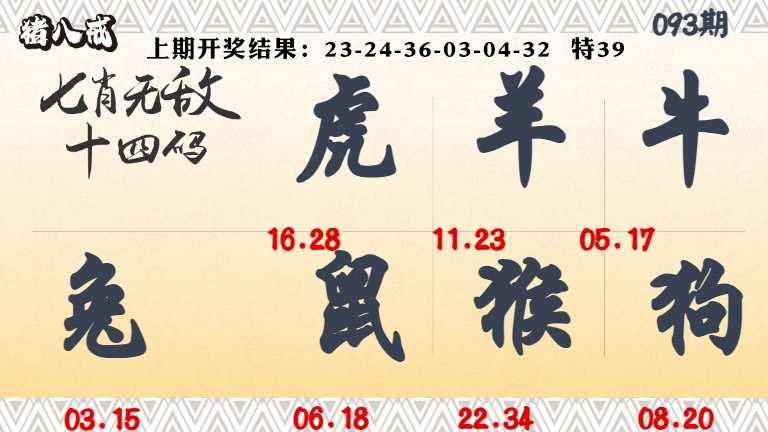 093期七肖无敌14码[图]
