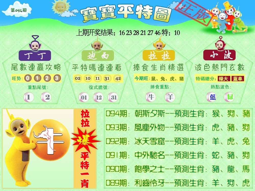 094期天线宝宝平特图[图]