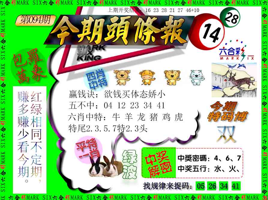 094期今期头条报[图]