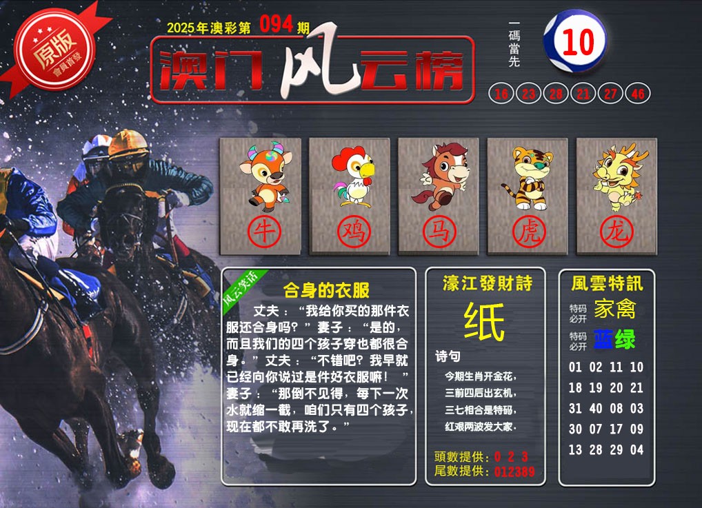 094期澳门风云榜[图]