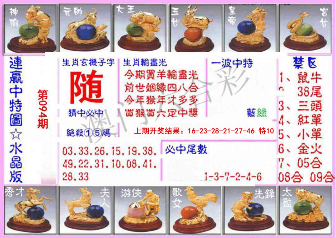 094期连赢中特图（水晶版）[图]
