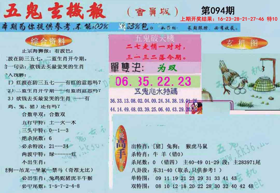 094期新五鬼玄机[图]