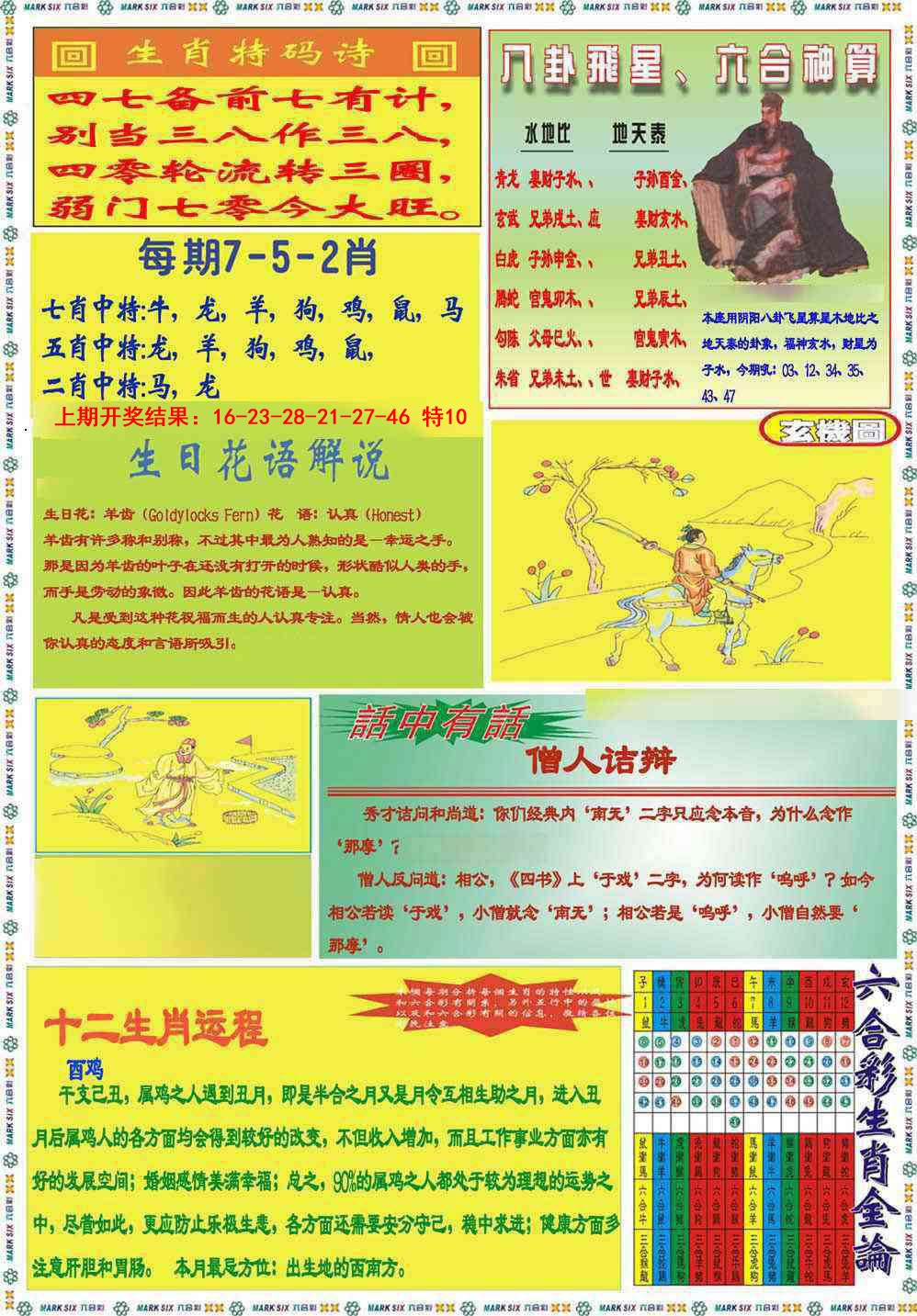 094期九龍马经B(推荐)[图]