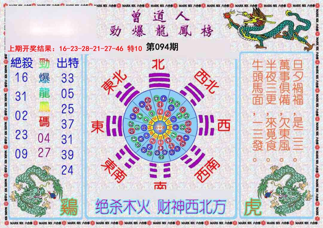 094期曾道人劲爆龙凤榜[图]