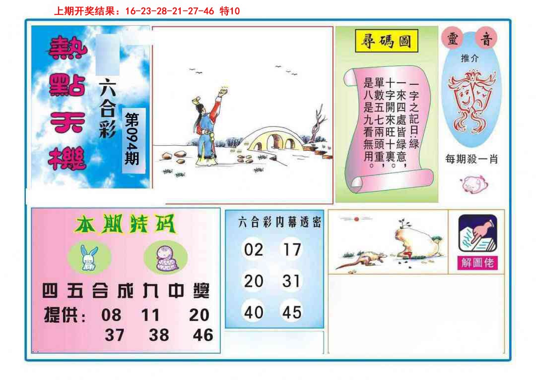 094期热点天机[图]