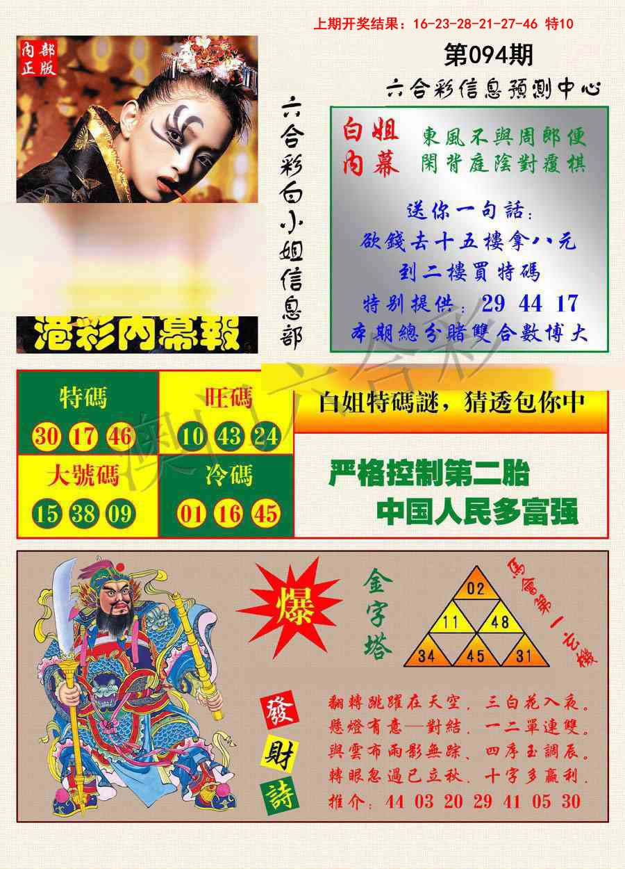 094期港彩内幕报[图]