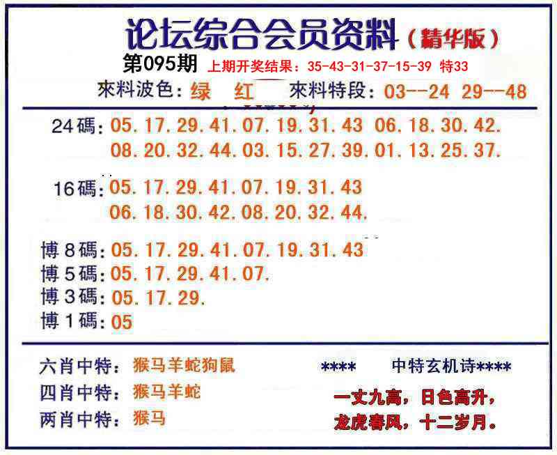095期综合会员资料[图]