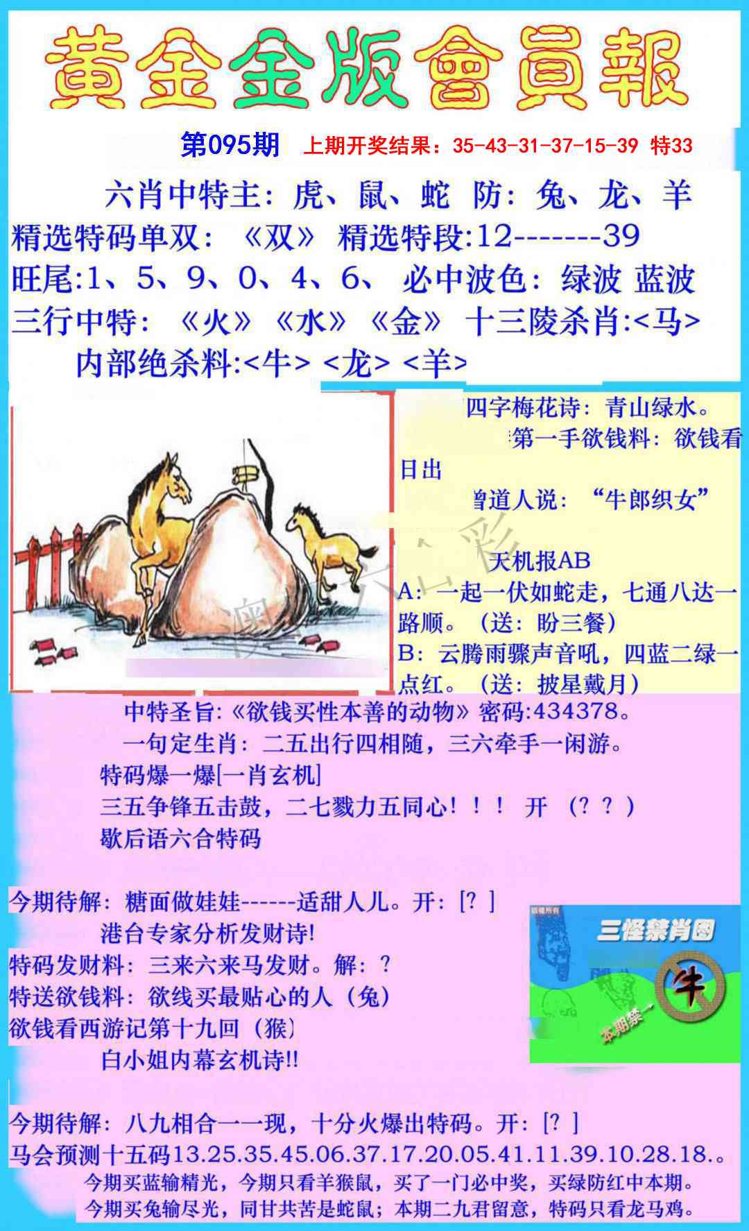 095期黄金金版会员报[图]