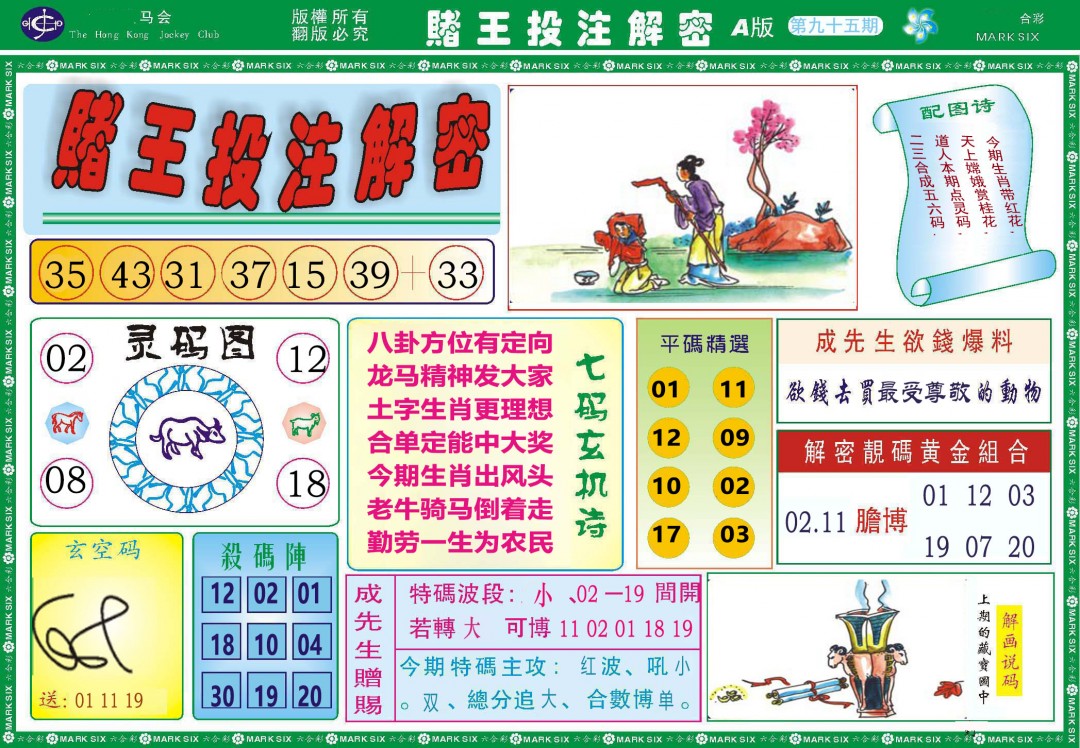 095期赌王投注解密[图]