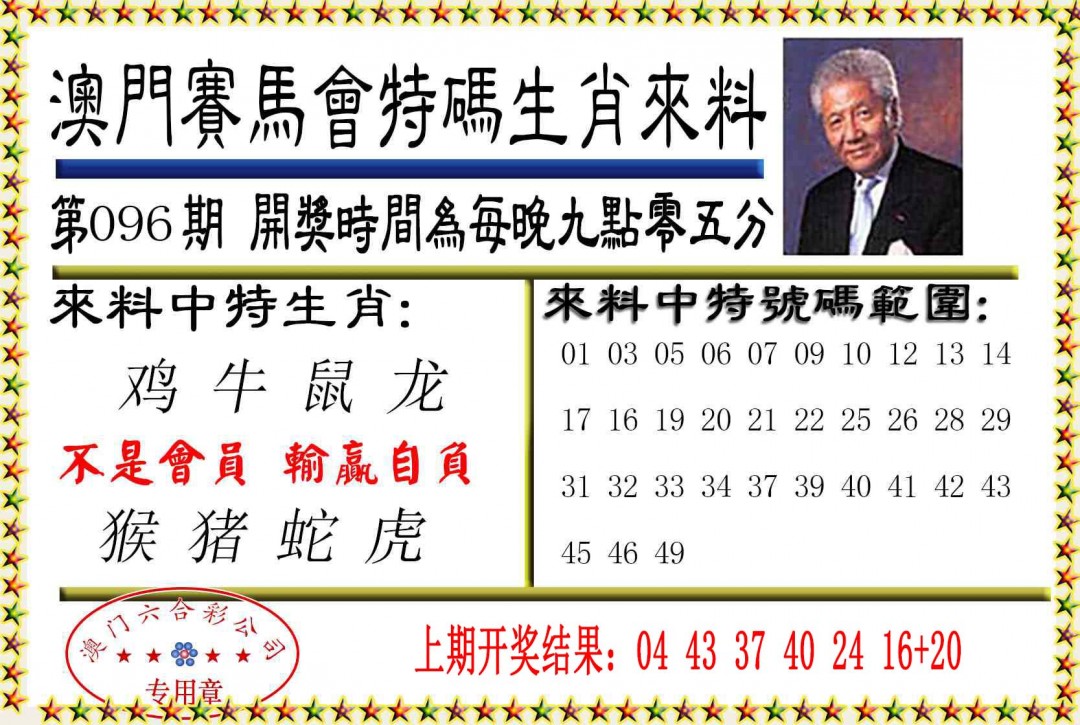 096期特码生肖来料[图]