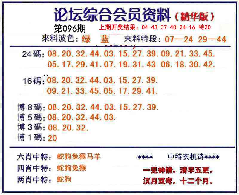 096期综合会员资料[图]