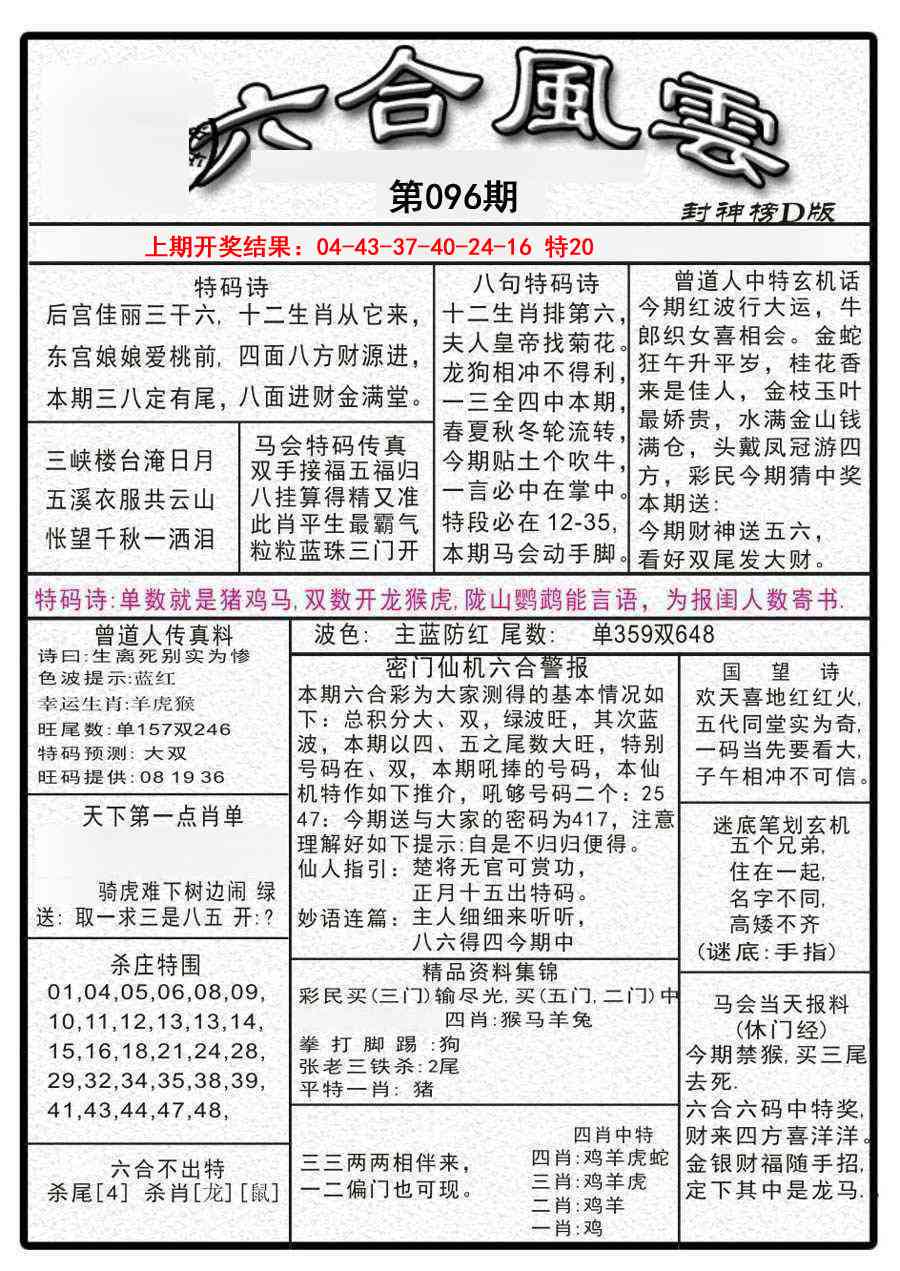 096期六合风云A[图]