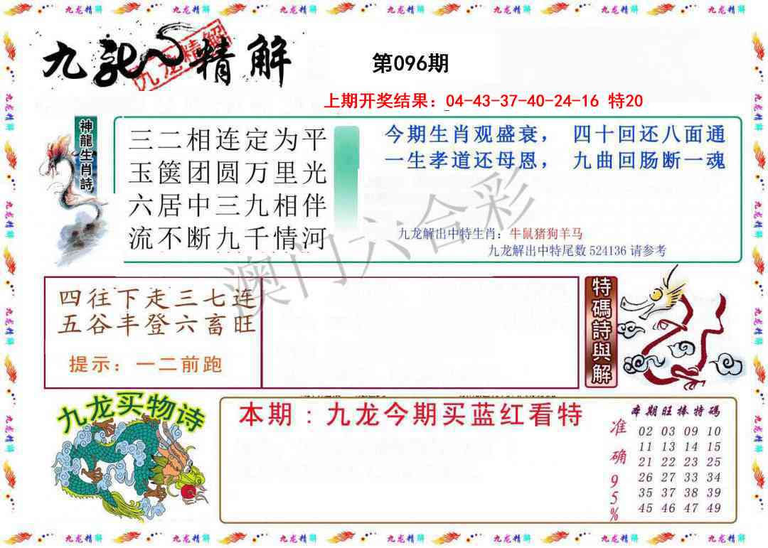 096期九龙精解[图]