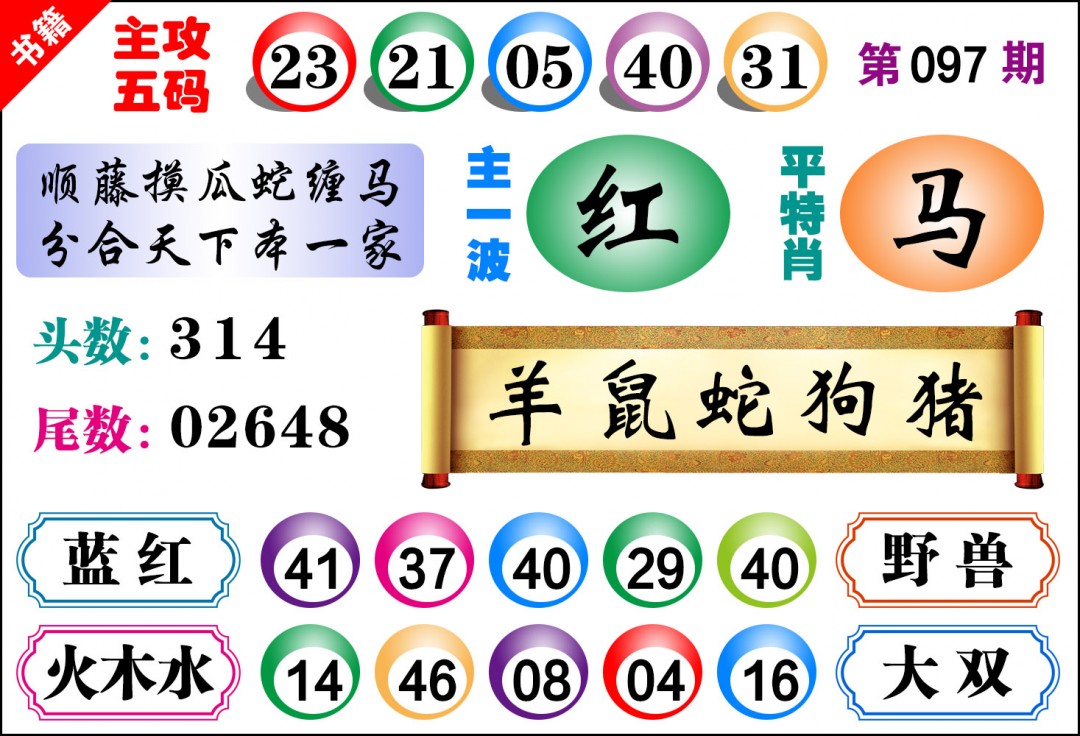 097期澳门主攻五码[图]
