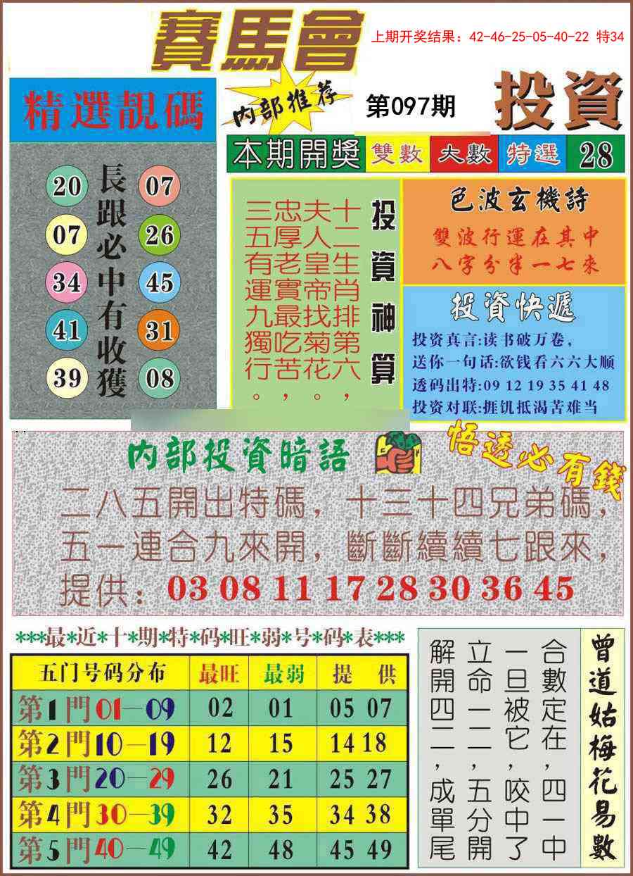 097期马会投资[图]