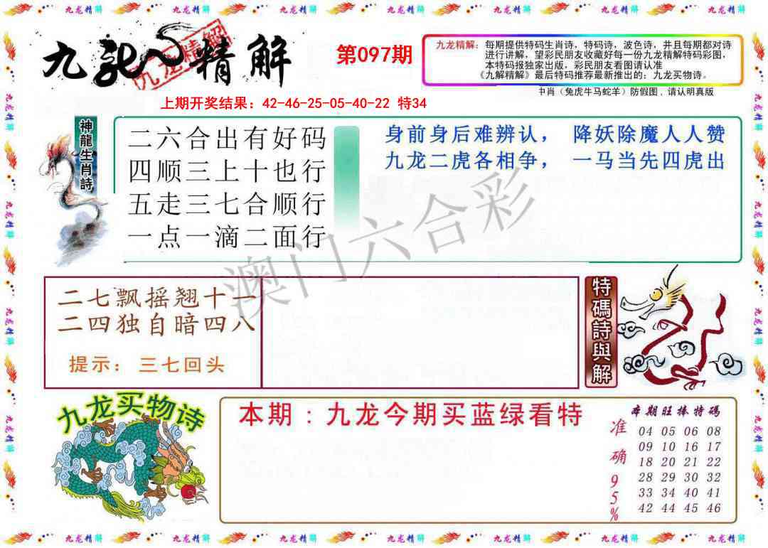 097期九龙精解[图]