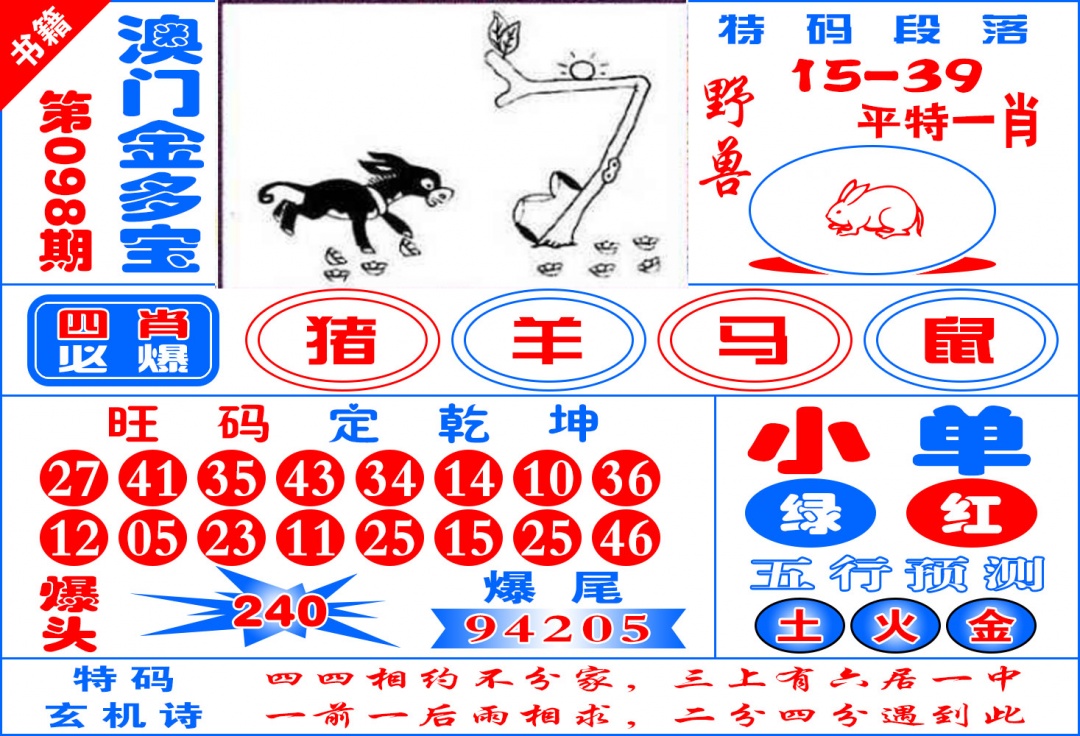 098期澳门金元宝[图]