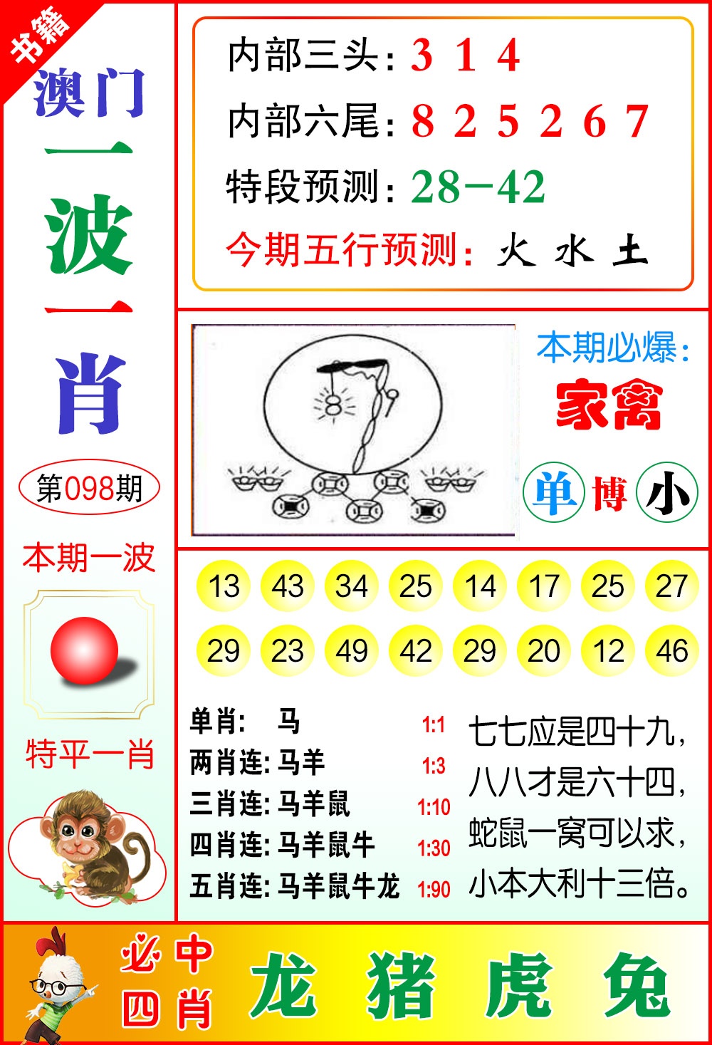 098期澳门一波一肖[图]