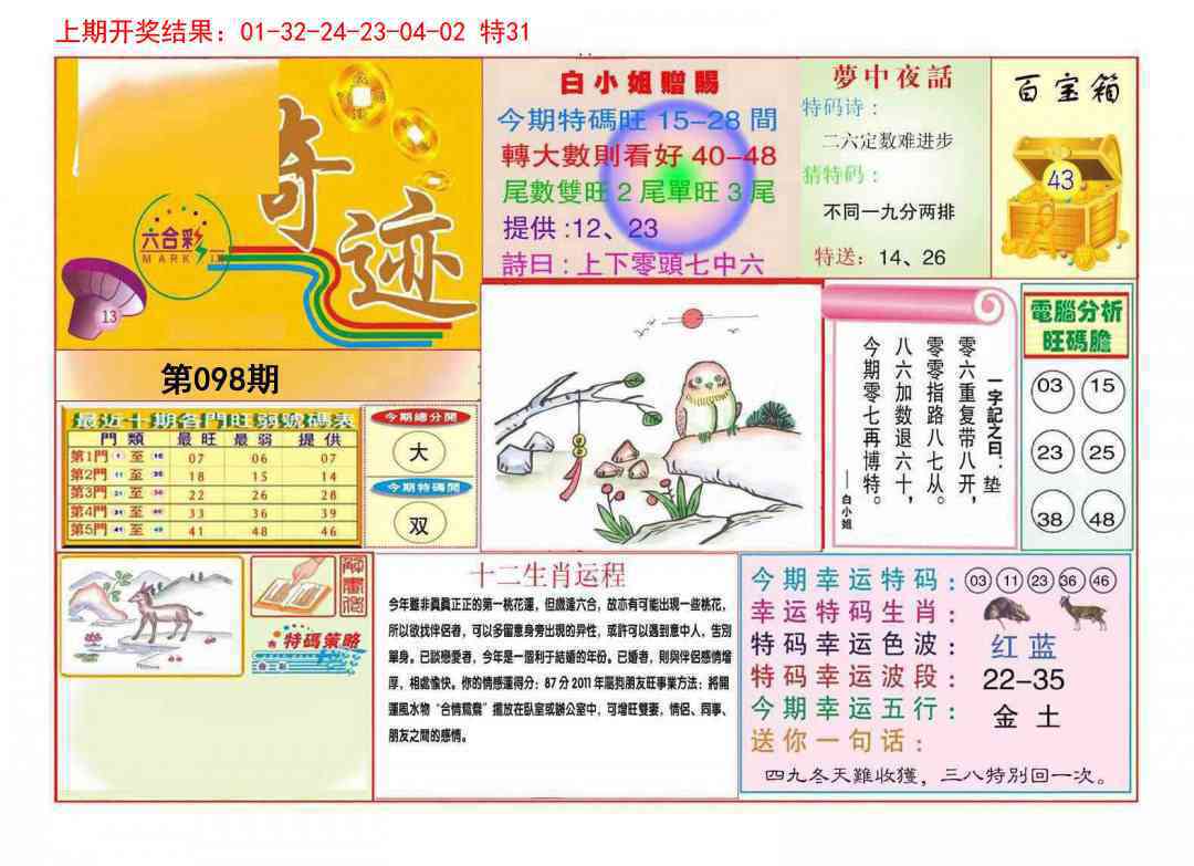 098期九龍奇迹A(推荐)[图]