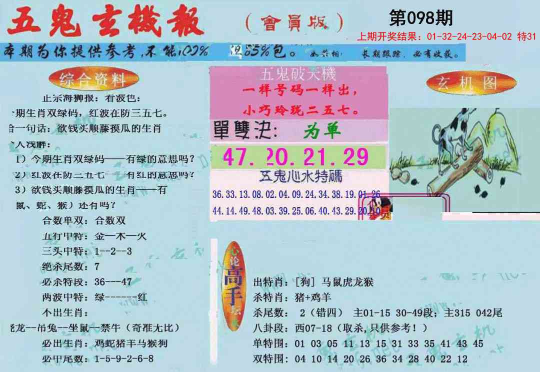 098期新五鬼玄机[图]