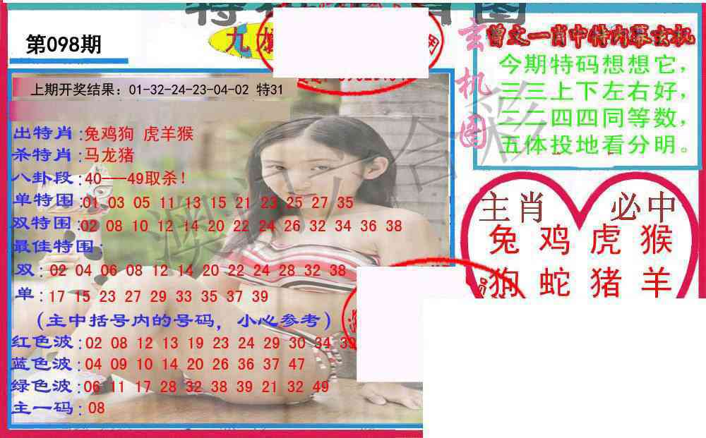 098期特码生肖图[图]