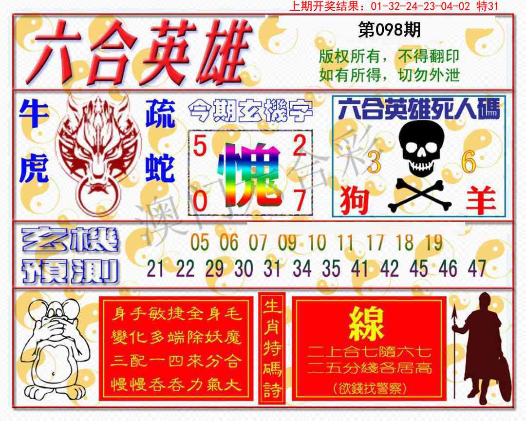 098期六合英雄[图]