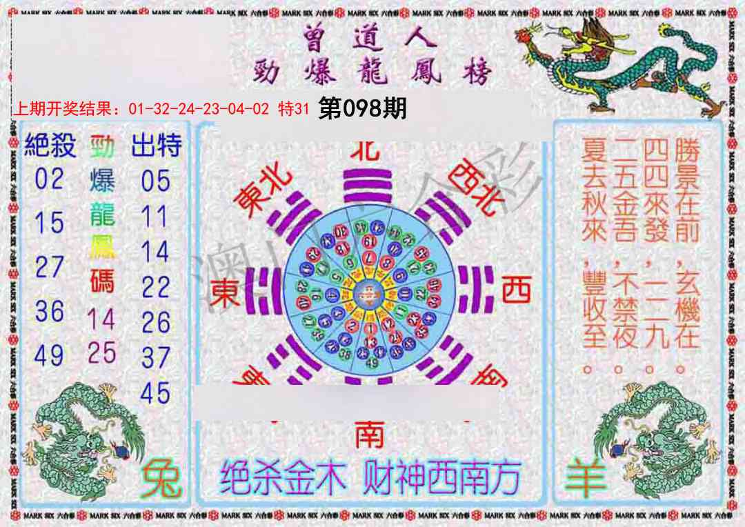098期曾道人劲爆龙凤榜[图]