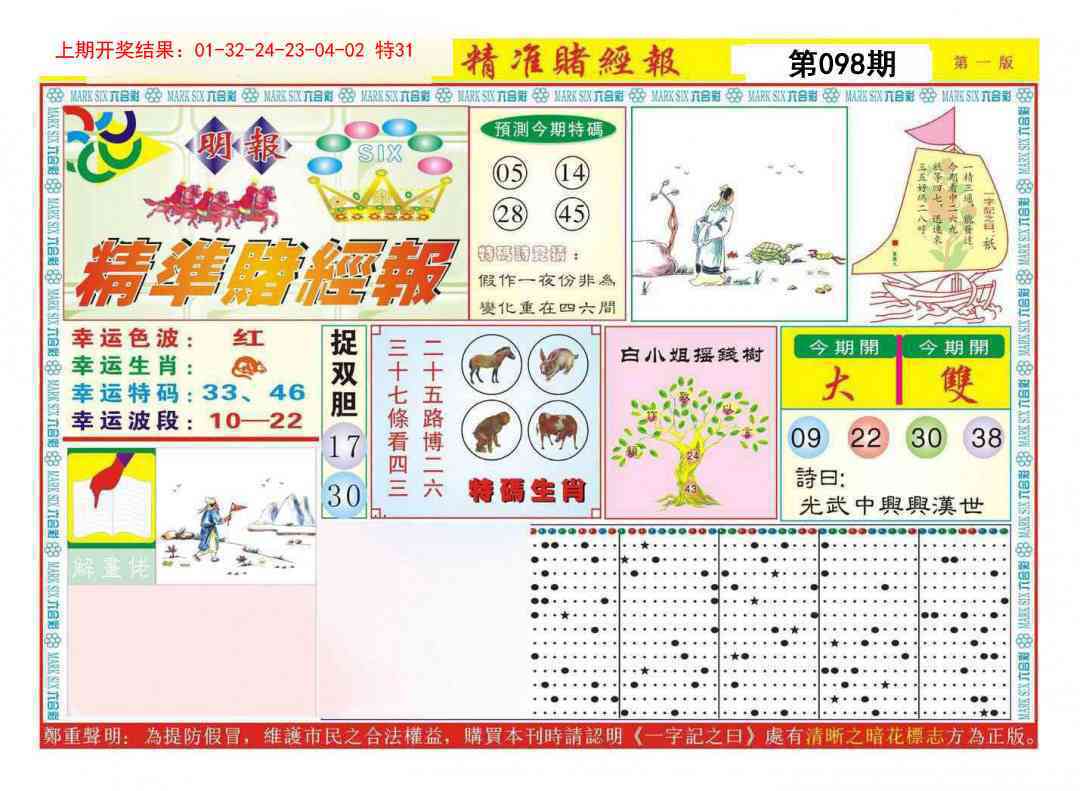 098期精准赌经报A[图]
