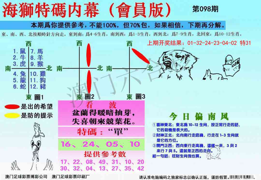098期海狮特码会员报[图]