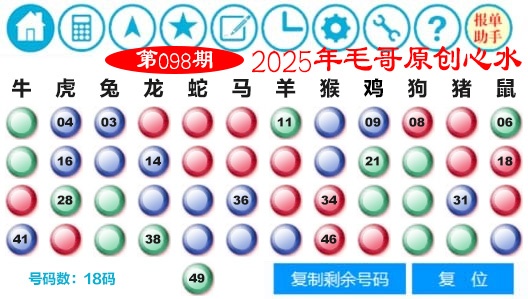 098期毛哥心水[图]