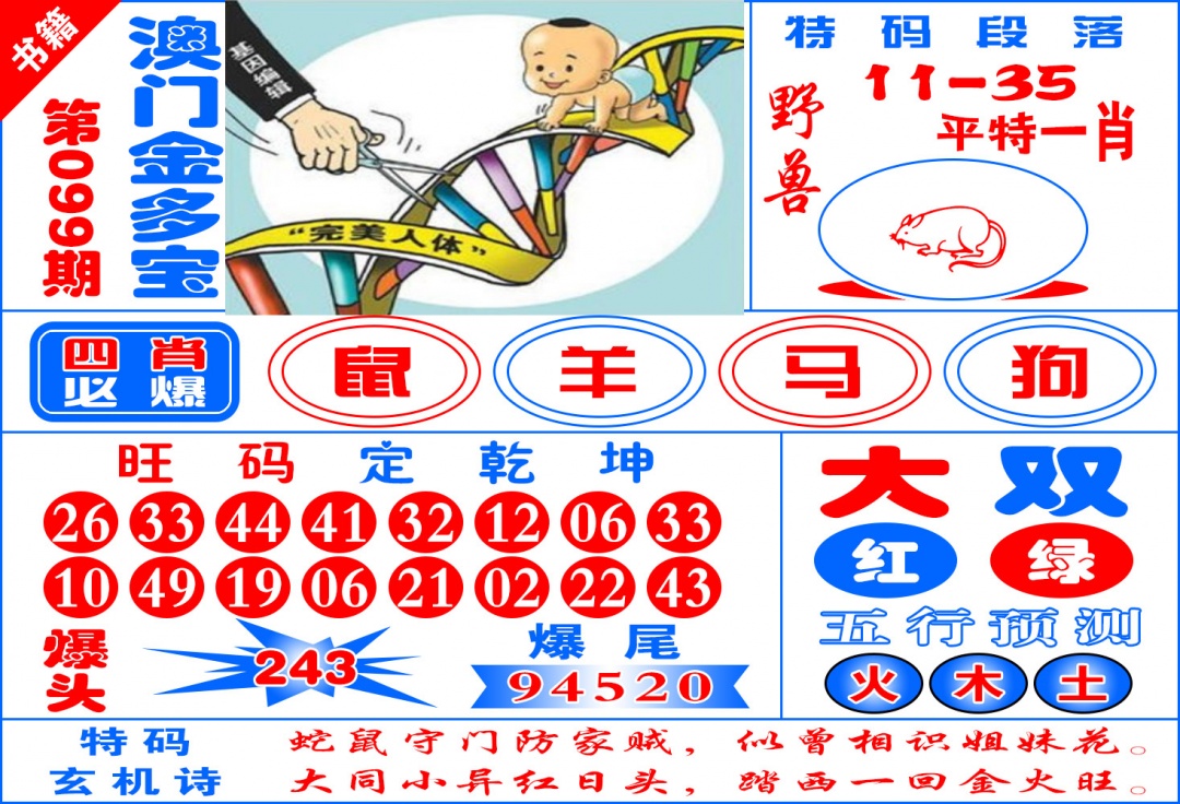 099期澳门金元宝[图]