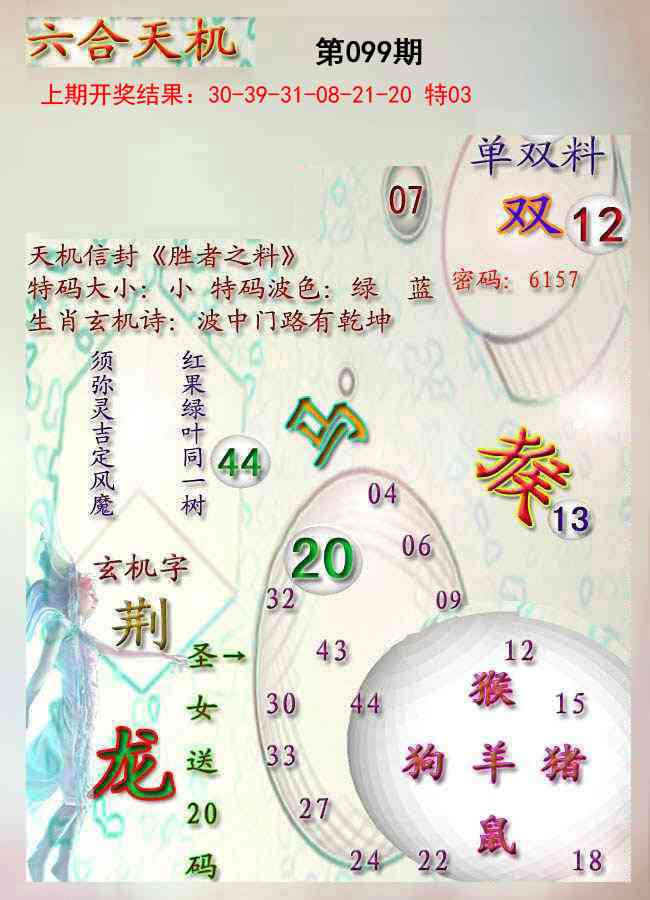 099期天机报[图]