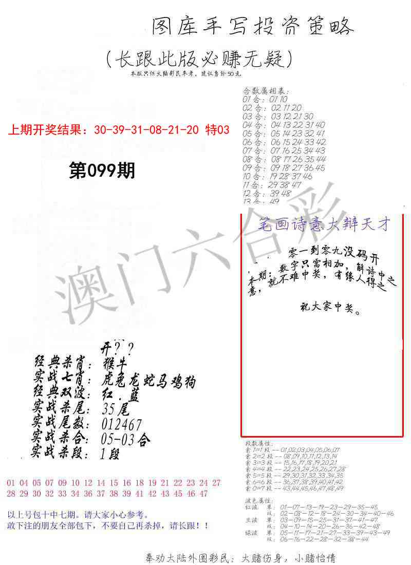 099期手写投资策略[图]