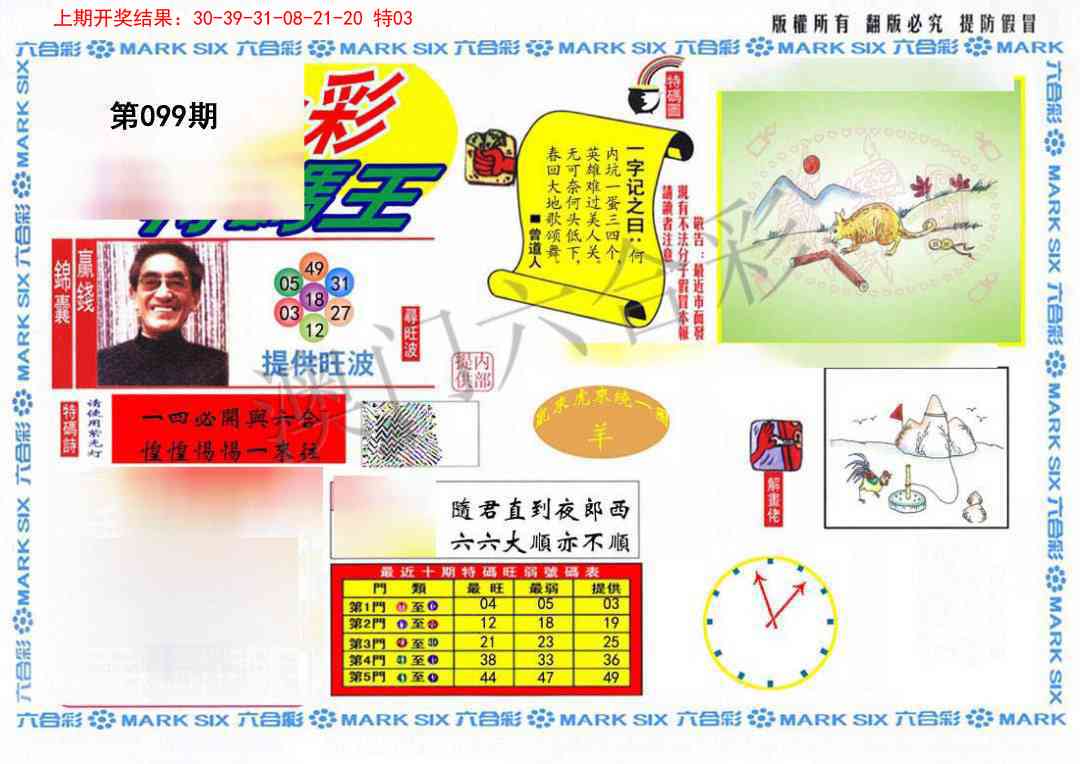 099期特码王(信封)[图]