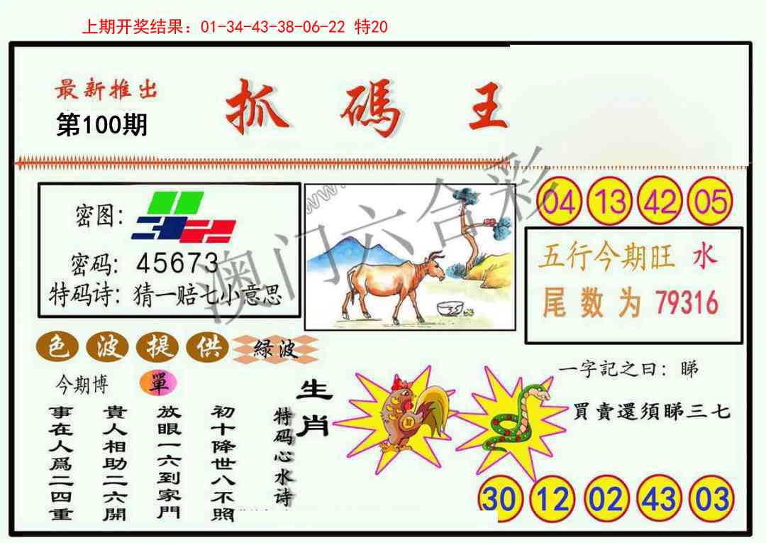 100期抓码王[图]