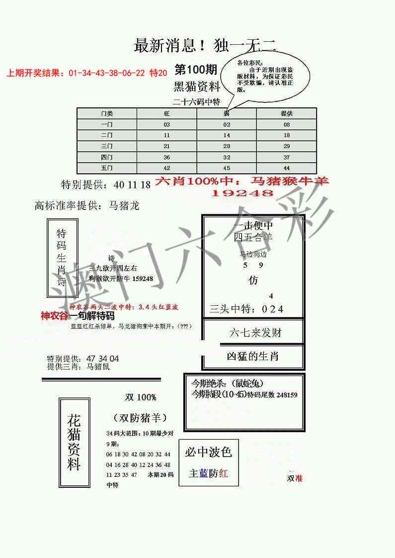100期独一无二(正)[图]