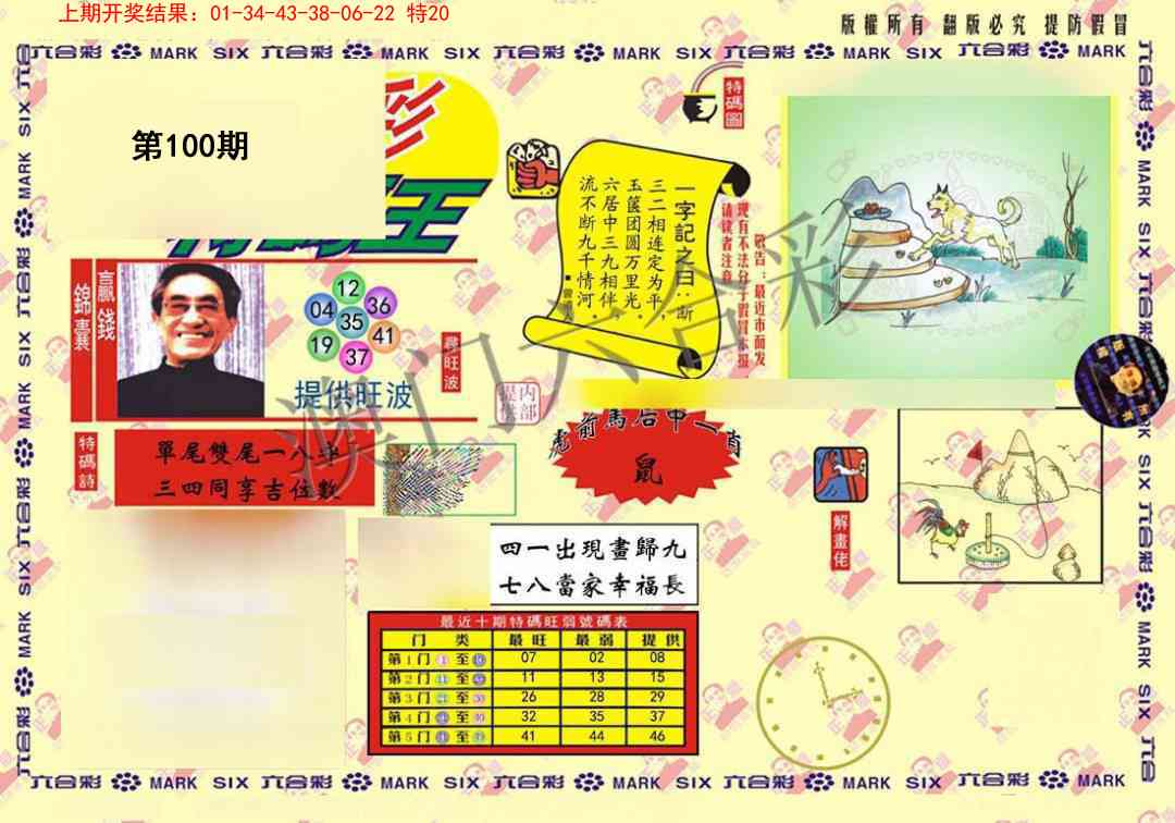 100期心水特码(信封)[图]