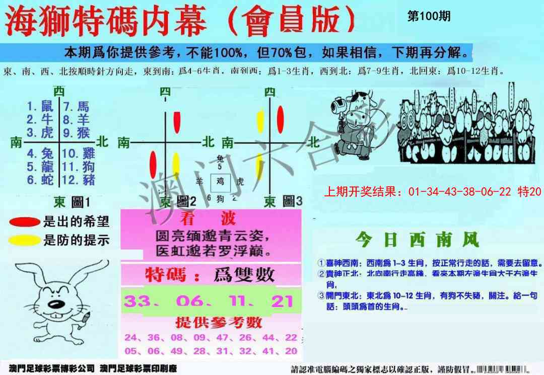 100期另版海狮特码内幕报[图]